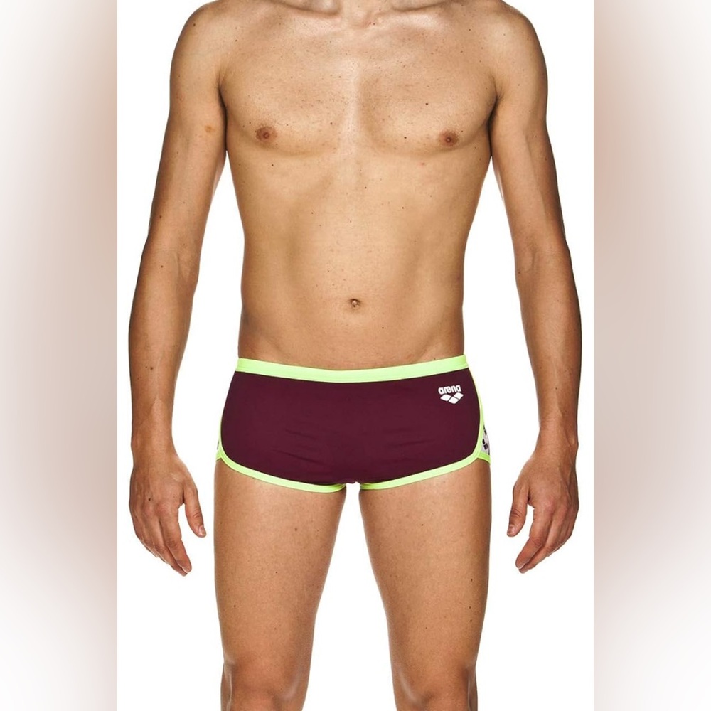 ARENA Women's Team Stripe Low Waist MaxLife Swim Short Swimsuit
